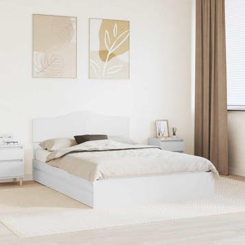 vidaXL Opslag bed met lade met opslag Wit 160 x 200 cm, Verzenden, Nieuw, Wit, Hout