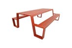 Rockwood® Picknicktafel Allure Aluminium Zacht Rood 2.20m, Tuin en Terras, Ophalen of Verzenden, Nieuw, Rechthoekig, Hout