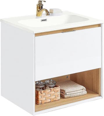 2dekans | SoBuy Wastafelkast - BZR171-N - Spaanplaat & MDF -, Huis en Inrichting, Woonaccessoires | Spiegels, Ophalen of Verzenden