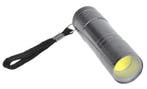 Flashlight COB LED aluminium, Verzenden, Nieuw