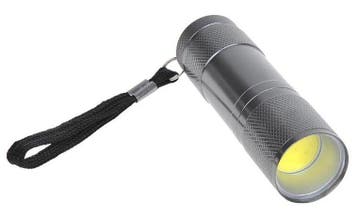 Flashlight COB LED aluminium, Verzenden, Nieuw
