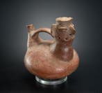 Precolumbiaans. Vicus Keramische antropomorfe vaas Met, Verzamelen