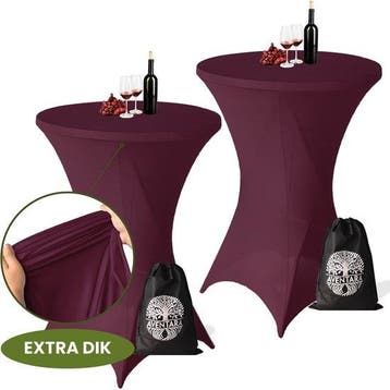 Statafelrok Bordeaux x 2 (Donker Rood) – Ø80-85 x 110 cm – L, Verzenden, Nieuw