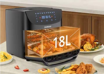 Airfryer Oven 18L 8-in-1 Touchscreen 1800W Accessoires, Verzenden, Nieuw in verpakking