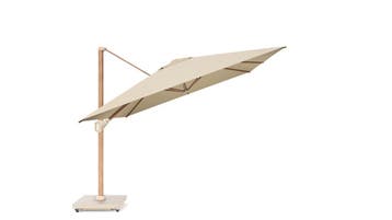 Challenger T1 premium parasol 400x300 cm teak champagne, Tuin en Terras, Ophalen of Verzenden, Nieuw