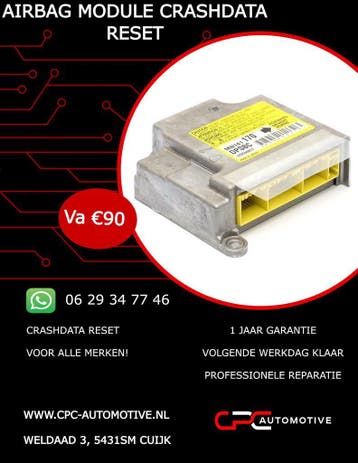 Airbag module crash data reset – alle merken – vanaf €90, Ophalen of Verzenden, Gereviseerd