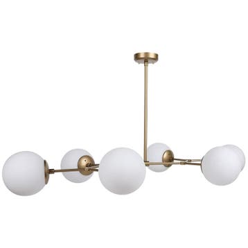 Evila Hanglamp - Geel/Wit - Nieuw/Ongebruikt - Glas/Metaal -, Huis en Inrichting, Ophalen of Verzenden, Nieuw, Glas, Scandinavisch