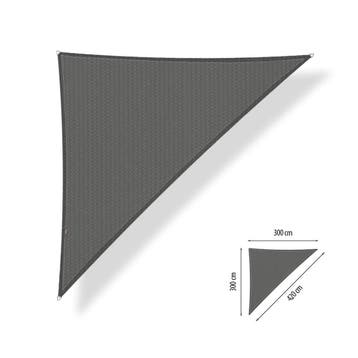 Schaduwdoek driehoek 90g 3x3x4,2 Cool grey, Tuin en Terras, Schaduwdoeken, Ophalen of Verzenden, Nieuw