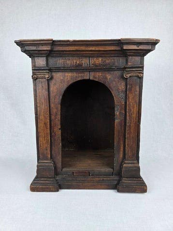 Reliekhouder - Hout - 1600-1650 - architectonisch tabernakel