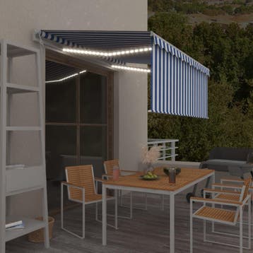 vidaXL Luifel met rolgordijn, LED en windsensor 3x2,5 m, Tuin en Terras, Zonneschermen, Verzenden, Nieuw