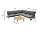 Amore platform hoek loungeset 3 delig latte zand aluminium, Ophalen of Verzenden, Nieuw