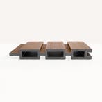 ACTIE - Premium Composiet Schutting Verticaal Rhombus Teak, Ophalen of Verzenden, Nieuw, Kunststof, 1 tot 2 meter