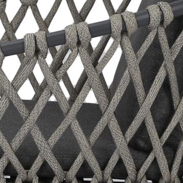 Amalfi dining tuinstoel antraciet aluminium rope, Tuin en Terras, Ophalen of Verzenden, Nieuw