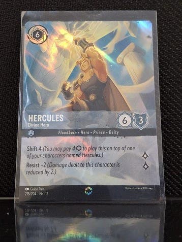 Disney - 1 Card - Disney Lorcana - Hercules 215/204 Foil, Nieuw
