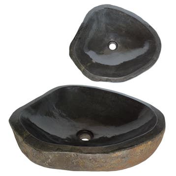 Wasbak | Wastafel | Natuursteen | 46-53x34-40cm | Ovaal, Verzenden, Nieuw