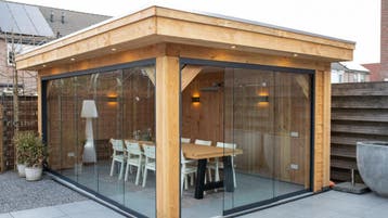 EXCLUSIEVE DEAL! Plat dak overkapping van 5x3m, Tuin en Terras, Overkappingen, Ophalen of Verzenden, Nieuw, Veranda
