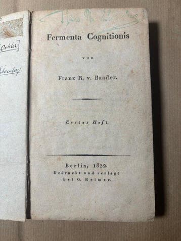 Franz R. von Baader - Fermenta Cognitionis. 6 issues in one, Antiek en Kunst, Antiek | Boeken en Bijbels