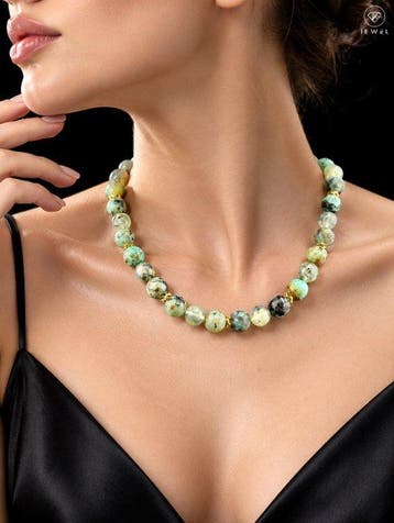 Afrikaanse Turkoois Ketting - 925 Sterling Zilver