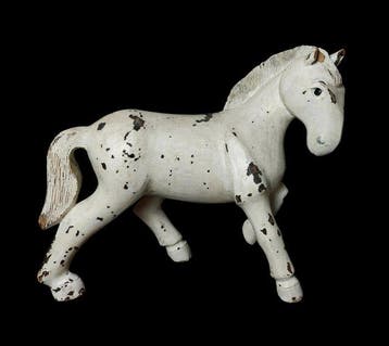 Beeld, Cheval en bois sculpté – Art populaire (Folk Art) -, Antiek en Kunst