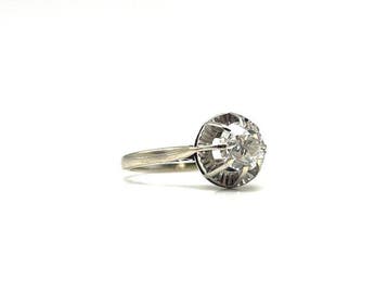 Zonder minimumprijs - Ring - 18 karaat Witgoud - 0.80ct. tw., Nieuw