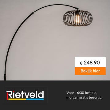 Rietveld-Vloerlampen-Zwart-Metaal, Verzenden, Nieuw