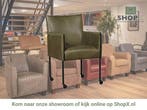 Leren eetkamerstoel More - Granada Moss (olijf/groen) -, Huis en Inrichting, Stoelen, Overige kleuren, Bohemian, Industrieel, Modern, Scandinavisch