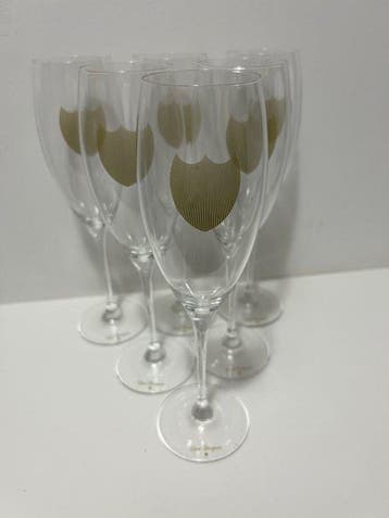 Dom Perignon - Champagne fluitje (6) - Dagfeest - Glas, Nieuw