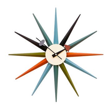 Starburst clock DD design | Wandklok, Huis en Inrichting, Verzenden, Nieuw