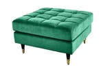 Design kruk COSY VELVET 80cm smaragdgroen fluweel gouden, Huis en Inrichting, Banken | Voetenbanken en Poefen, Ophalen of Verzenden