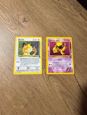 Pokémon - 2 Card - Meowth, Sabrinas Abra Promo card - WOTC, Nieuw