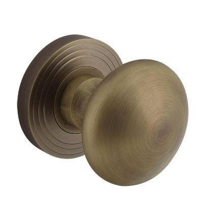 Intersteel knop op rozet vast gemonteerd met ril oud, Doe-het-zelf en Verbouw, Deuren en Horren, Verzenden