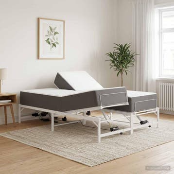 vidaXL Elektrisch Verstelbaar Bedframe Wit 120 x 200 cm, Verzenden, Wit, Nieuw, Twijfelaar