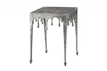 Extravagante bijzettafel LIQUID LINE S 34cm zilver, Huis en Inrichting, Tafels | Sidetables, Ophalen of Verzenden, Nieuw