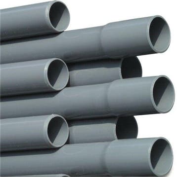 Pvc drukbuis met lijmmof, Kiwa, 125 x 6,0 mm, 12,5, Verzenden, Nieuw