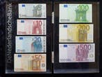 Eurobiljetten in plexiglas serie, Ophalen of Verzenden, Overige landen, 500 euro, Setje