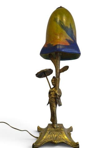 Lamp - Brons - Art Deco tafellamp