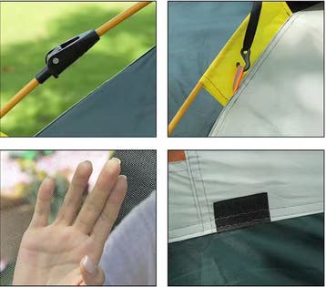 3-4 Persoons Pop-up Tent Waterdicht UV met 2 Deuren, Caravans en Kamperen, Tenten, Verzenden, Nieuw