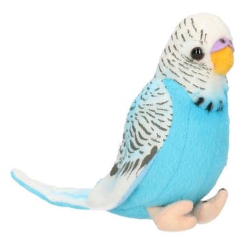 Heunec parkiet knuffel - blauw - pluche - 11 cm, Verzenden, Nieuw