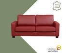 Leren bank Energy - 2,5 zits - Massif Rosso (rood) - Poten, 150 tot 200 cm, Nieuw, Ophalen of Verzenden, Rechte bank