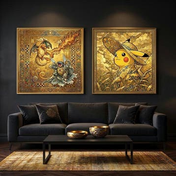 daveY - PIKACHU x KLIMT - GOLDEN HARVEST, Nieuw