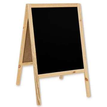Krijtstoepbord | CLASSIC | Hout | Naturel | 600x450x950(h)mm, Verzenden, Nieuw in verpakking