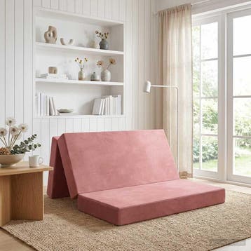 vidaXL Vouwbare Bankbed 120 x 67 x 45 cm Roze, Verzenden, Nieuw