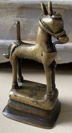 Beeld, Vahana Nandi of Khandoba - 11.5 cm - Brons