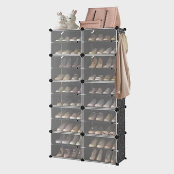 Schoenenkast 40 paar, 20 vakken, met deuren, opbergkast voor, Verzenden, Nieuw