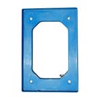 Kunststof dolly blauw 610x410x170 mm, rubberen zwenkwielen,, Ophalen of Verzenden, Overige typen, Emtrade NL