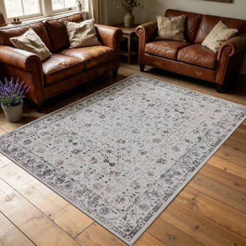 Vintage Vloerkleed | Inka | Floraal | Crème | 140x200 cm, Verzenden, Nieuw