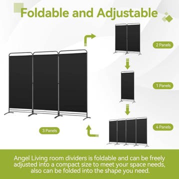 2dekans | Angel Living Kamerscherm - 3 Panelen - 243 x 180, Ophalen of Verzenden, Zo goed als nieuw