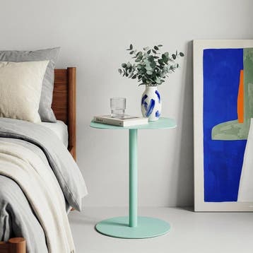 Bijzettafel Nastätten 50x40x40 cm mintgroen [en.casa], Huis en Inrichting, Tafels | Bijzettafels, Verzenden, Nieuw