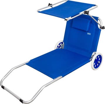 Strandtrolley Opvouwbaar Blauw | Tweedekansje | OP=OP, Ophalen of Verzenden, Gebruikt, Campingstoel
