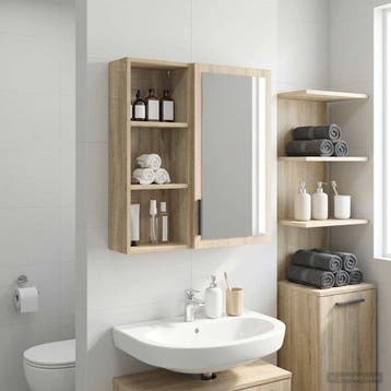 vidaXL Badkamer wandkast Sonoma Eiken 30 x 14 x 70 cm, Verzenden, Nieuw